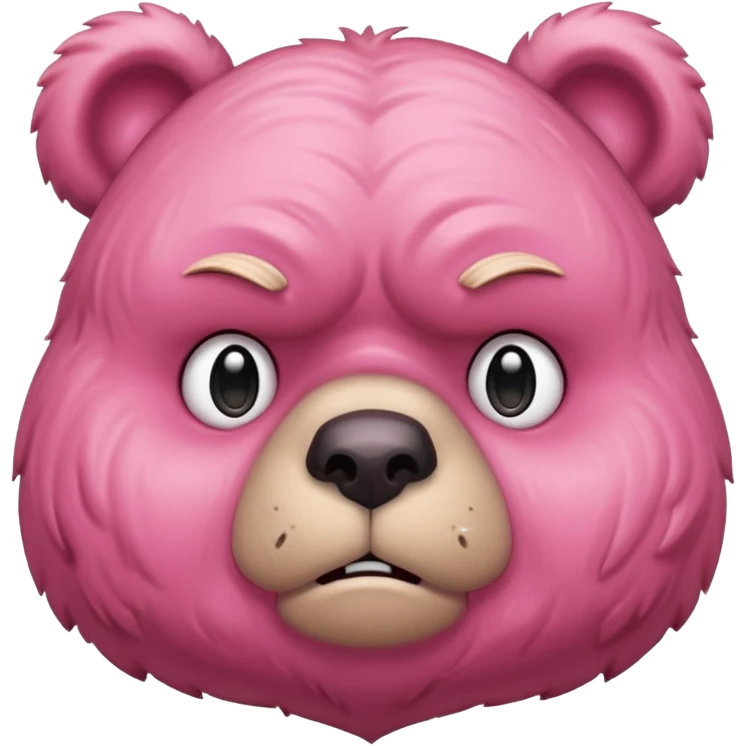 Osito gruñosito rosado emoji