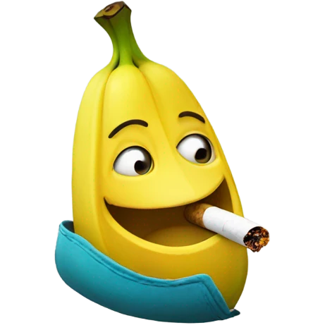 A banana smoking  emoji