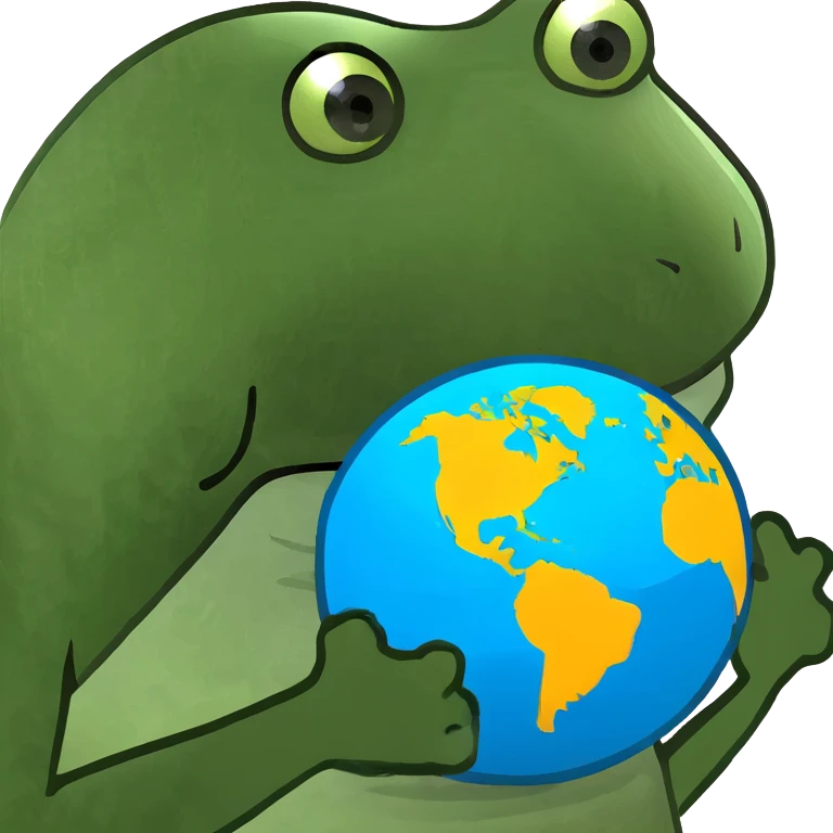 3D globe with national flags of different countries embedded on the continents emoji