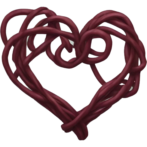 dark red heart vines wrapped around  emoji