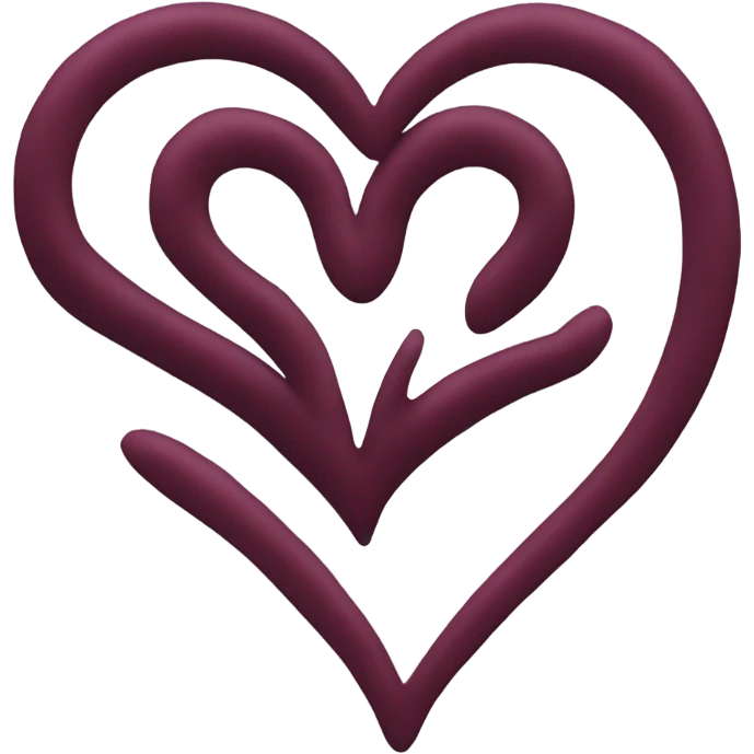 dark burgundy heart emoji
