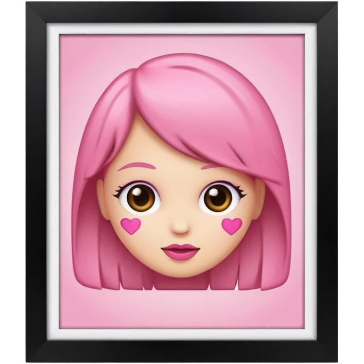 pink girly framed picture emoji