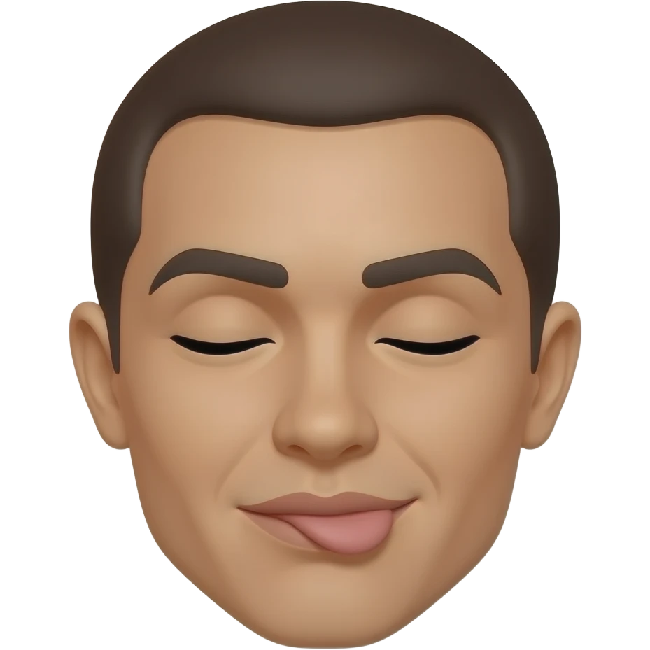 Face with eyes closed biting lower lip emoji