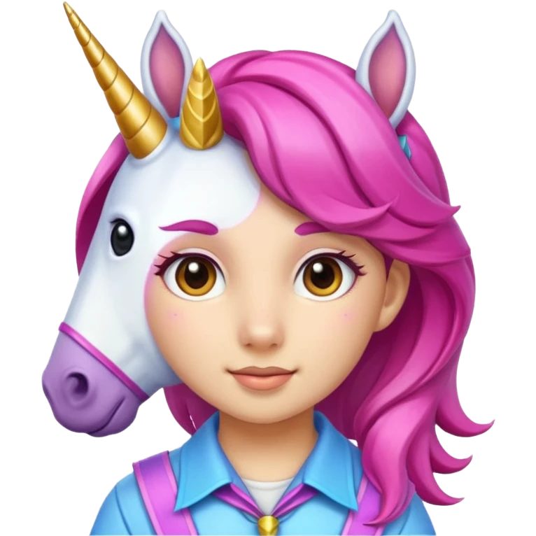 unicorn face scout girl emoji