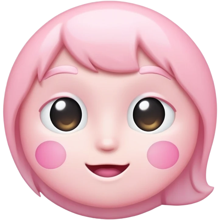 Pastel pink sing say "wow" emoji