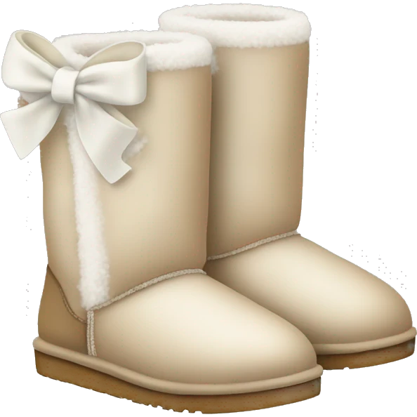 Uggs with white bows emoji