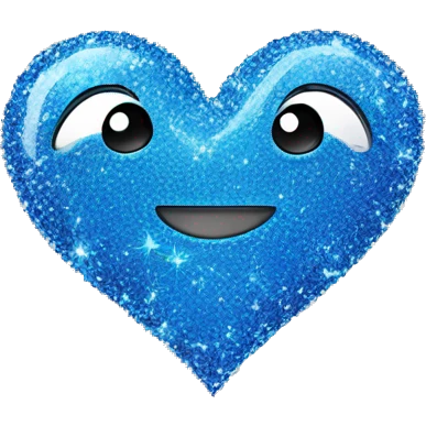 Heart blue with sparkle  emoji