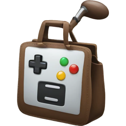Make a bag emoji with a painted joystick emoji