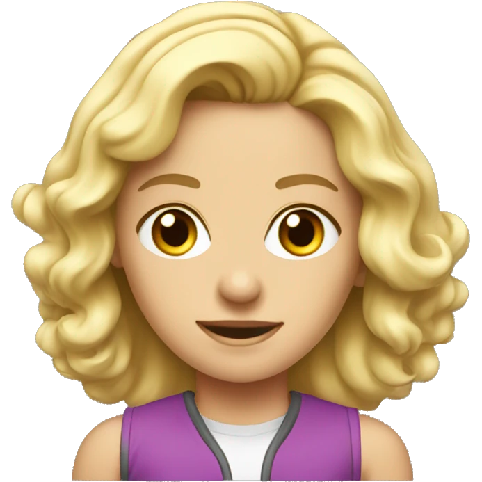 Blonde girl doping chemistry emoji