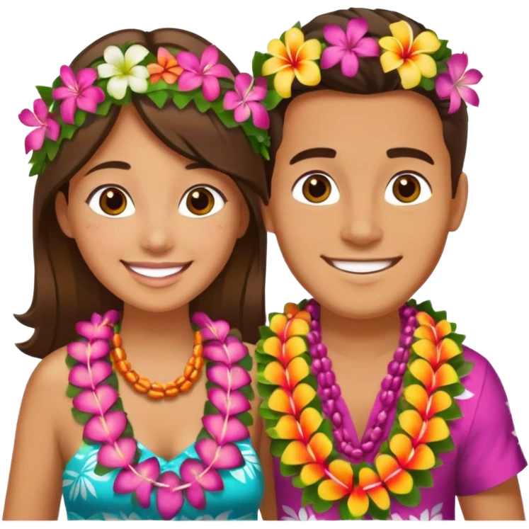 hawaiian couple emoji