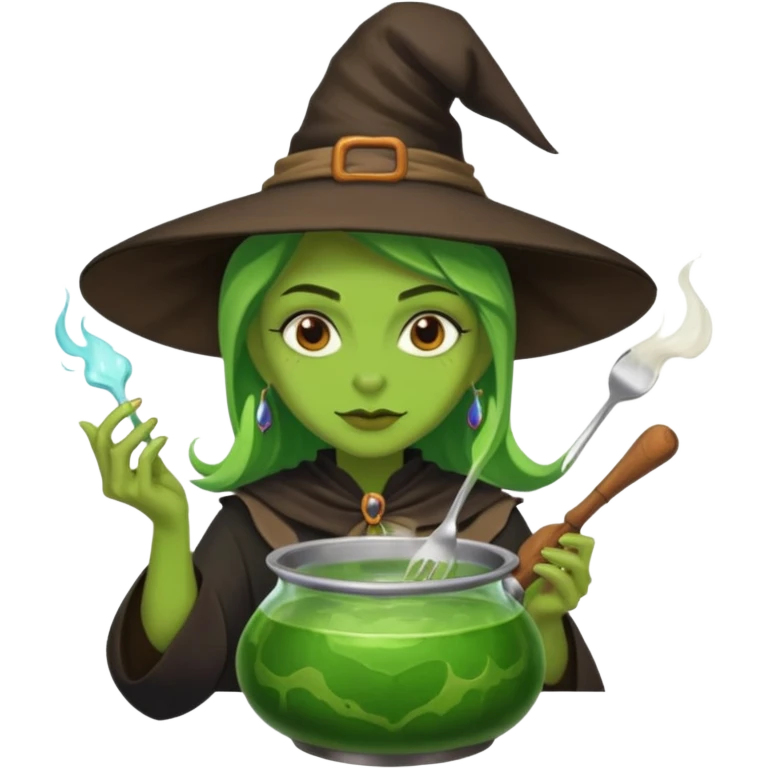 green witch cooking potion emoji