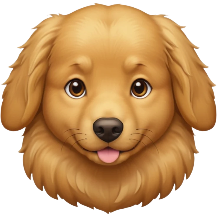 A realistic looking golden retriever. emoji