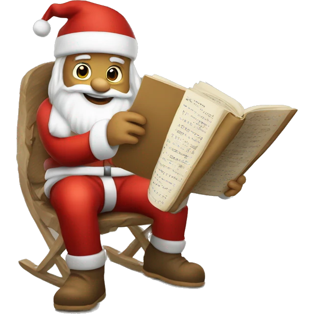 Santa Claus is reading emoji