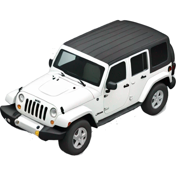 white jeep wrangler single car emoji