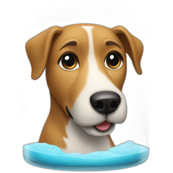 Dog in glass emoji