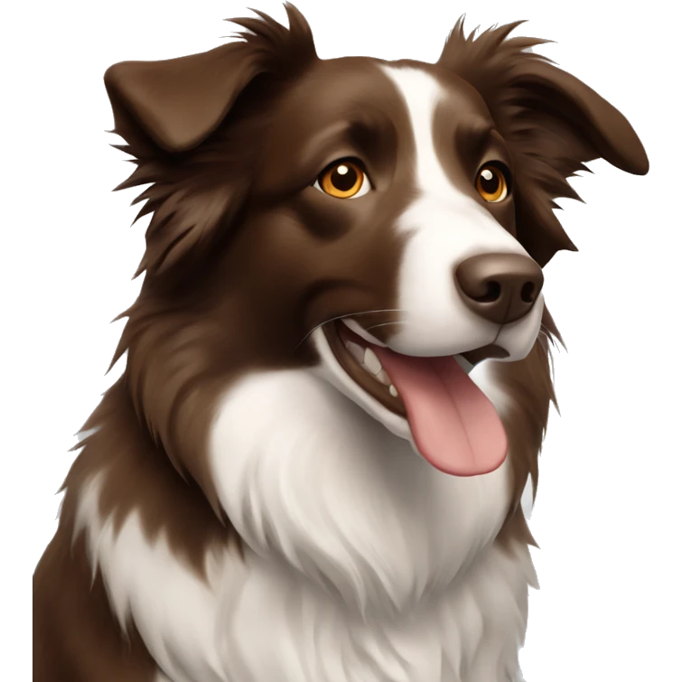Brown border collie  emoji