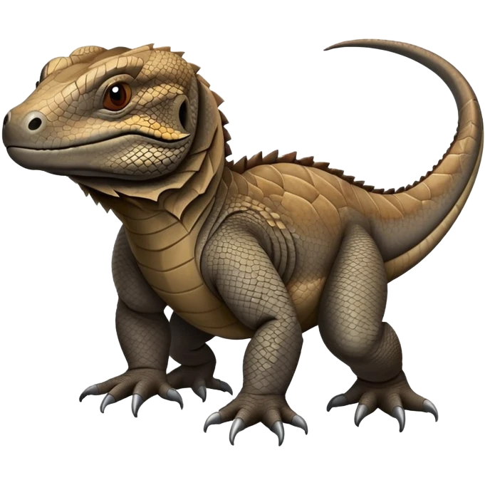 Komodo dragon How is It grey and brown emoji