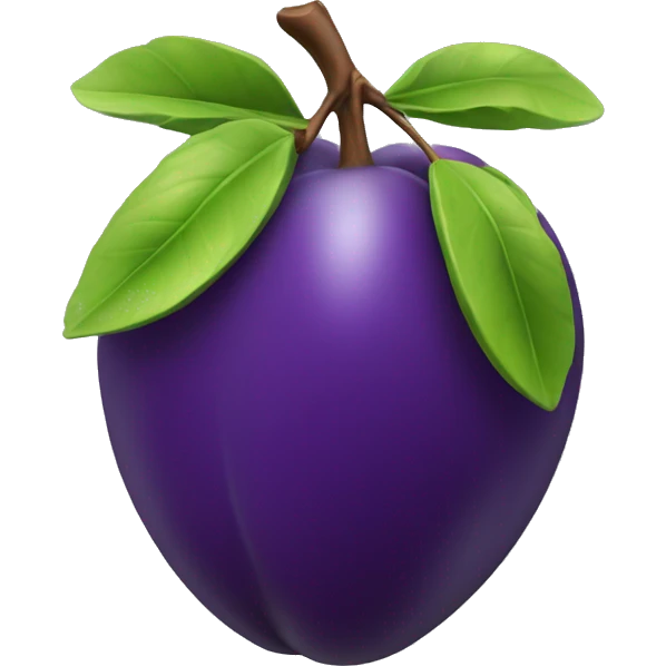 3D plum emoji