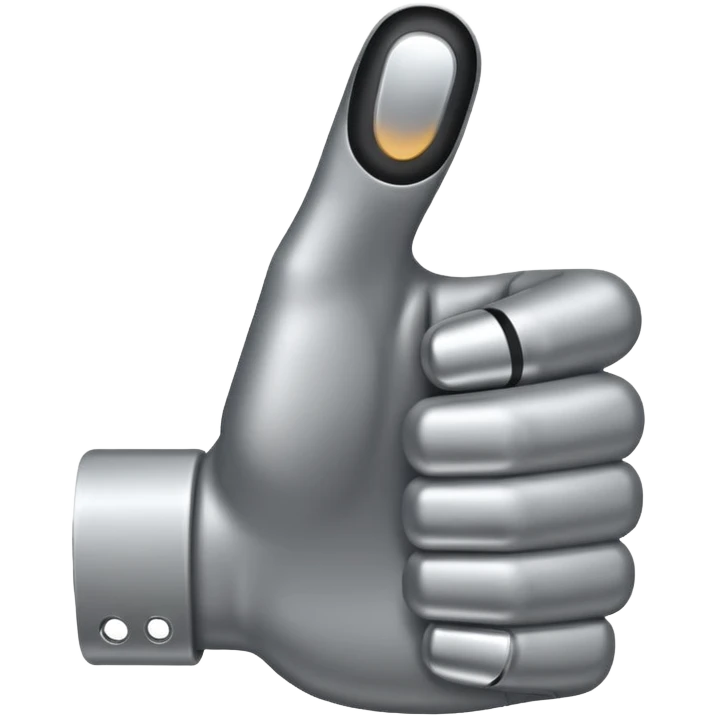 thumbs up but grey no thts bad i want like the android one but color is grey emoji