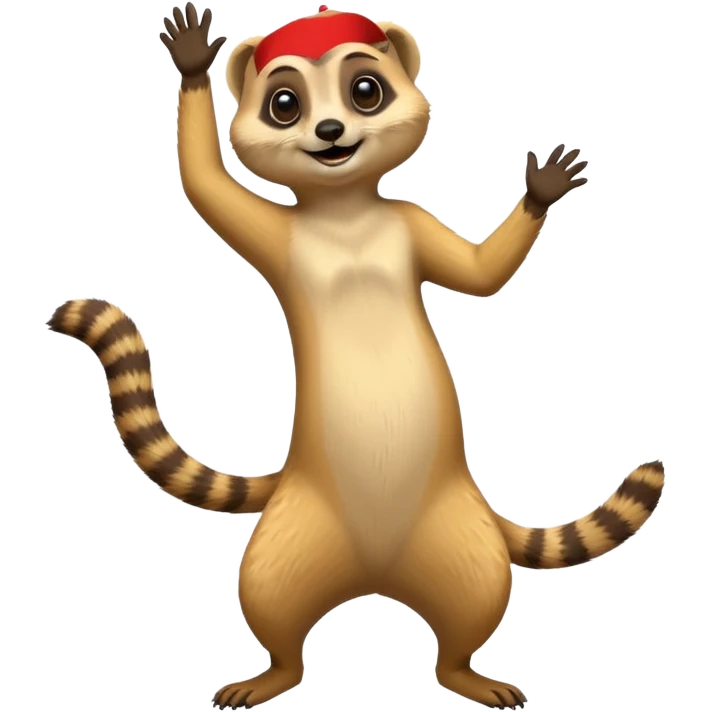 Meerkat rocking to music emoji