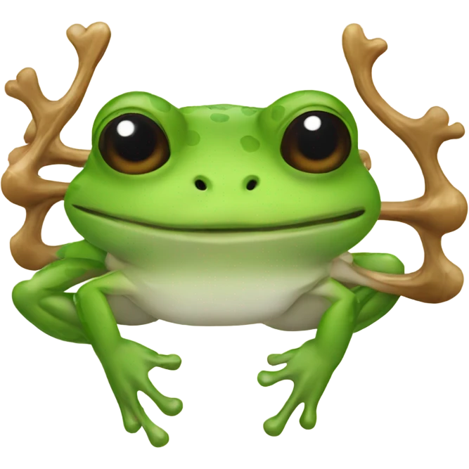 Frog and antler combined  emoji
