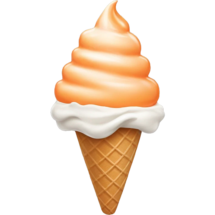 Creamsicle ice cream cone emoji