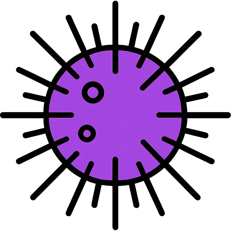 sea urchin, round, spiky, clean lines emoji