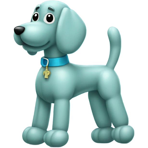 cyan blue balloon dog emoji