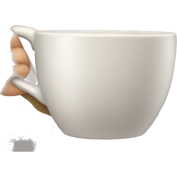 girl putting her head into a coffee cup emoji