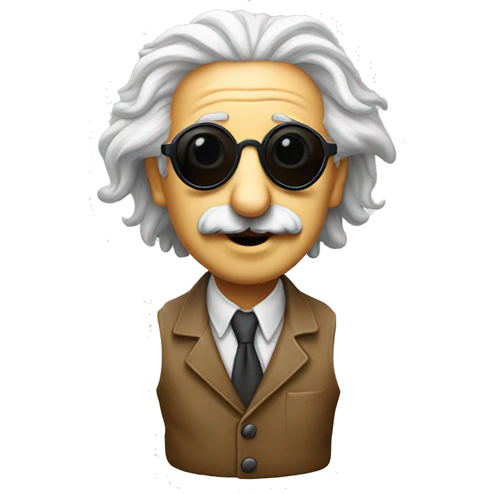 albert einstein sun glasses emoji