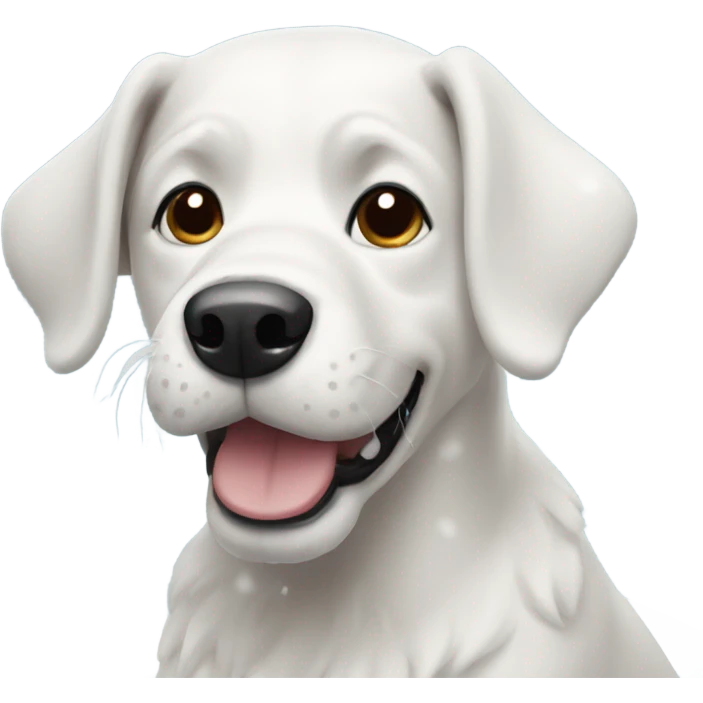 Dog in the snow emoji