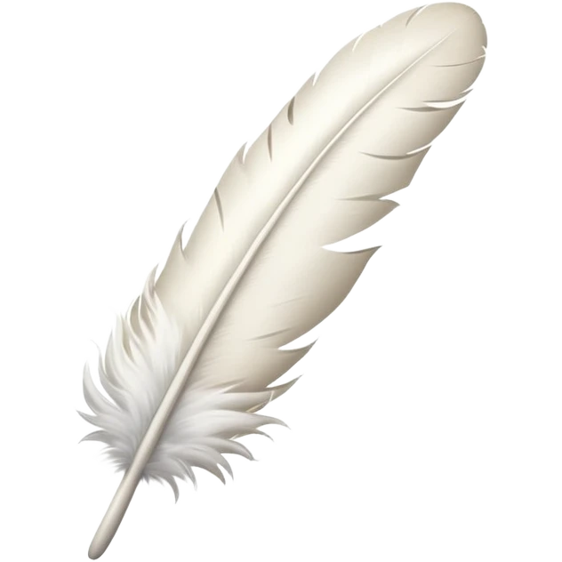 White single feather imogi emoji