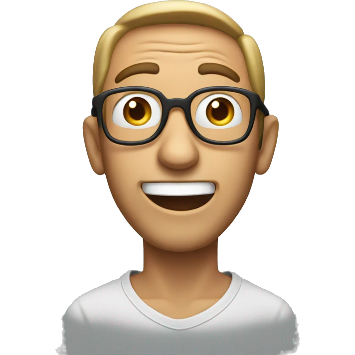 Smiling American Man have a surprised emoji