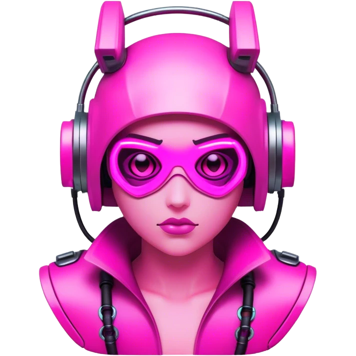 pink neon cyberpunk style emoji