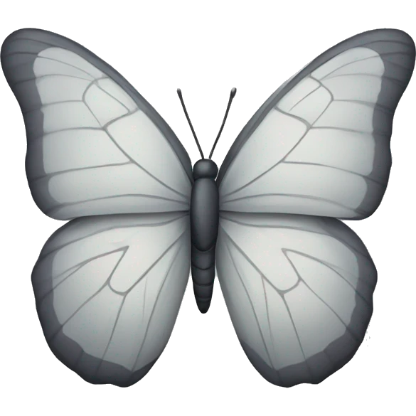 Gray butterfly emoji