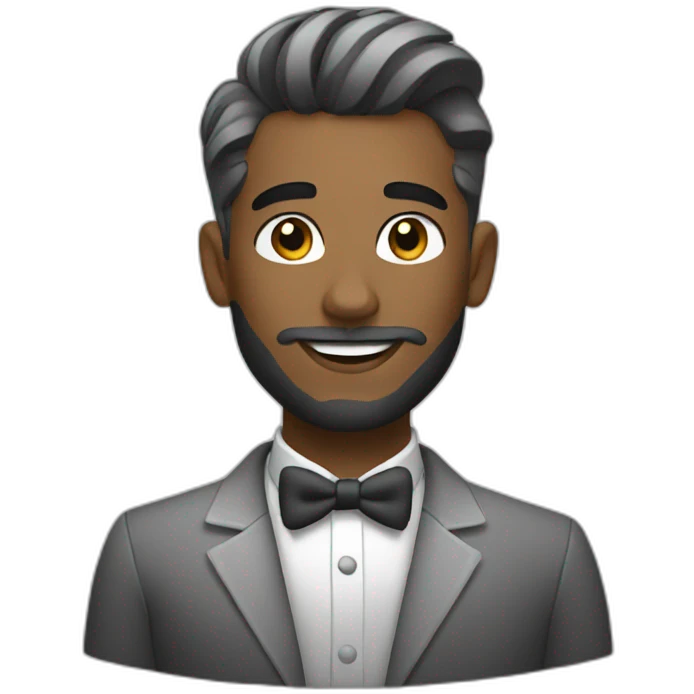 barber black and grey emoji