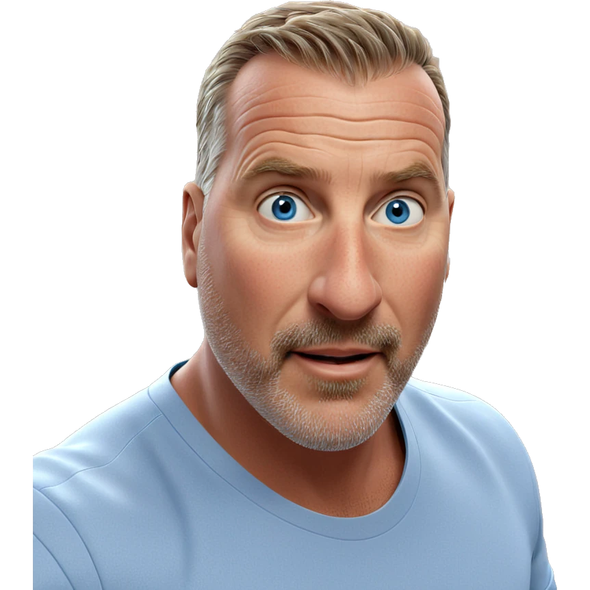 charming male with blue eyes emoji