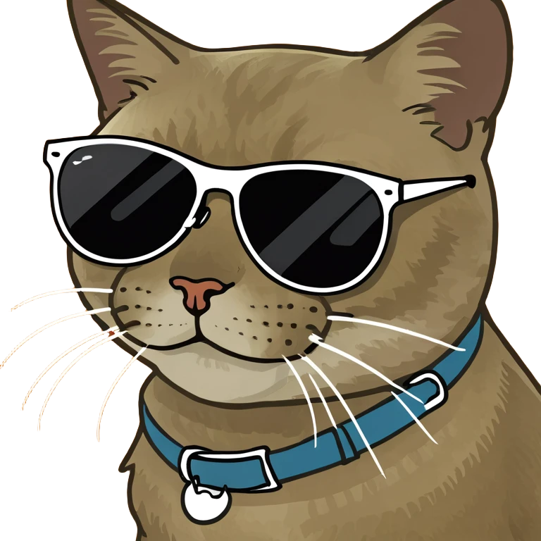 Cat with sunglasses emoji