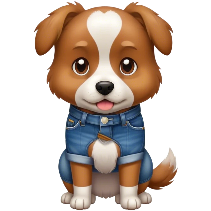Dog in geans emoji