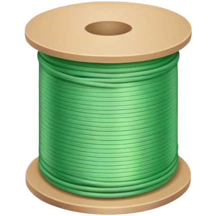 cardboard spool of light green filament emoji