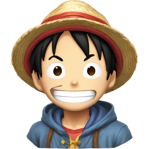 Luffy diciendo te amo emoji