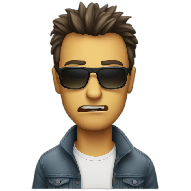 Angry guy with sunglasses emoji