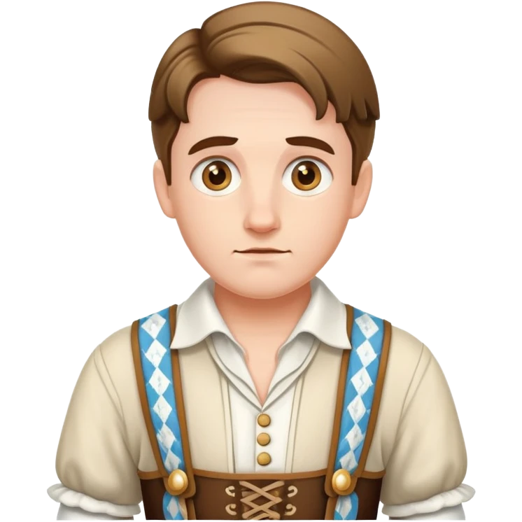 German in traditional Bavarian clothing shrugging emoji