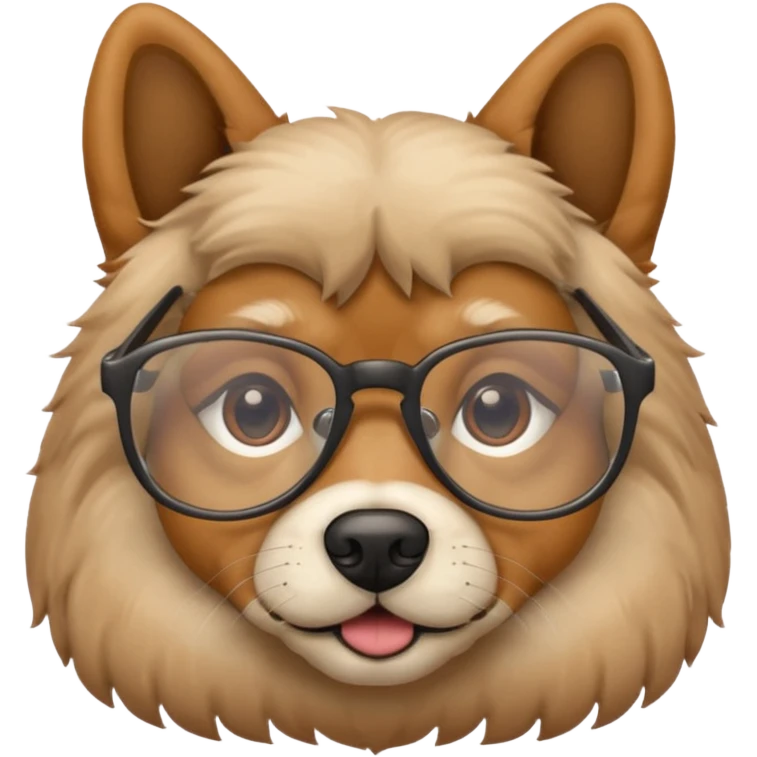 Perro con gafas emoji