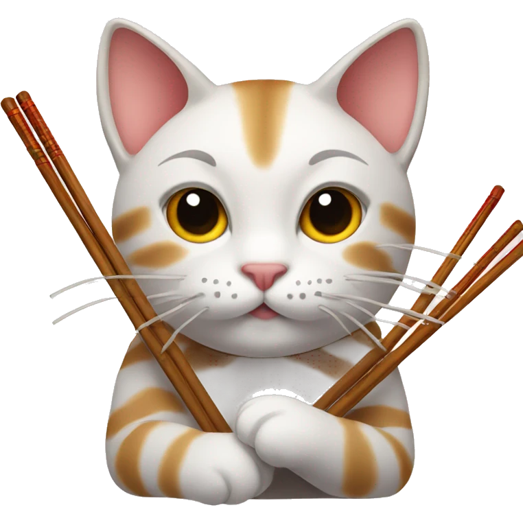 Cat with chopsticks  emoji
