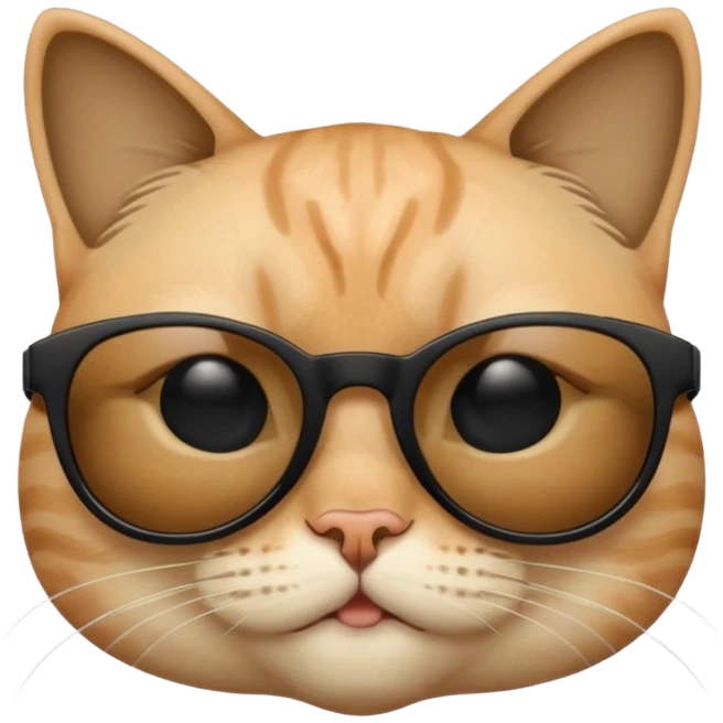 EMOJI GATO CON LENTES NEGRO DE SOL emoji