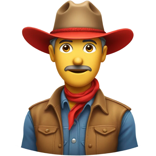 Mix two emoji : cowbow face and access forbidden emojis emoji
