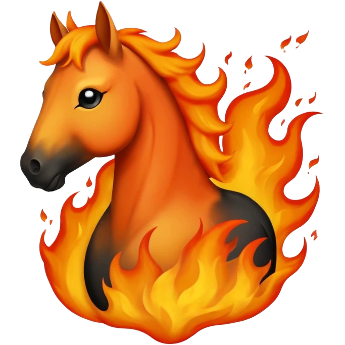 Sad fire horse emoji  emoji