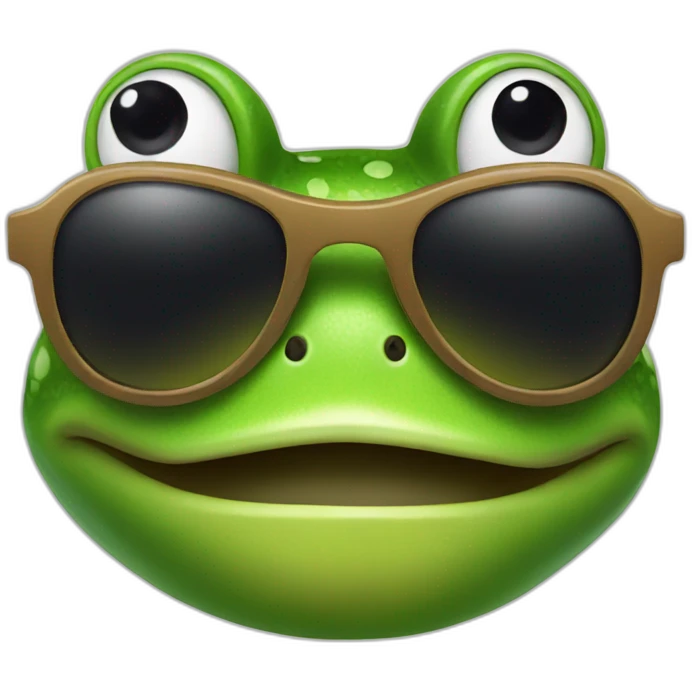 Frog with sunglasses  emoji