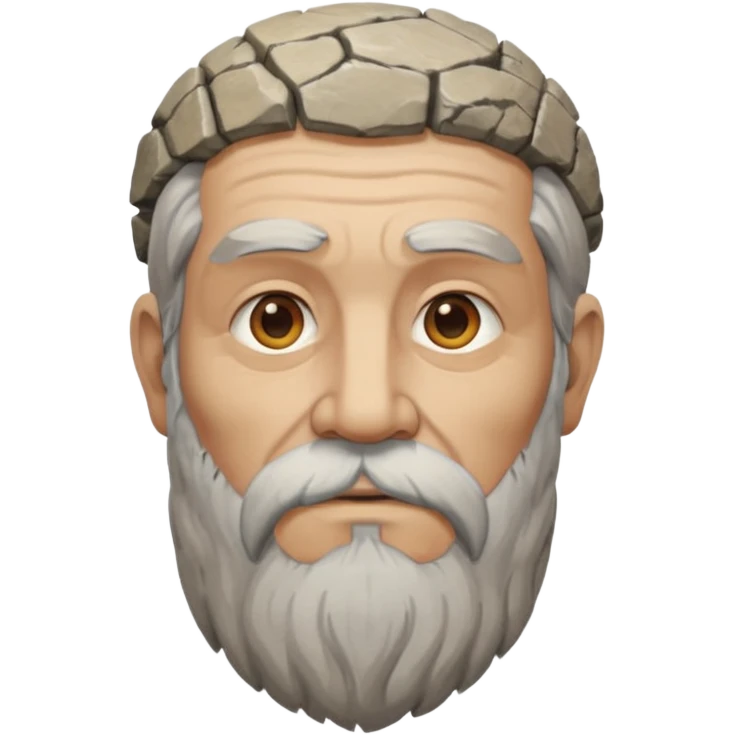 Ancient  man  with sculpture emoji